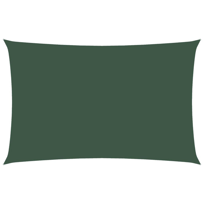Parasole a Vela Oxford Rettangolare 2,5x5 m Verde Scuro 135484