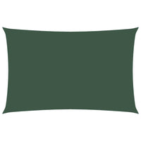 Parasole a Vela Oxford Rettangolare 2,5x5 m Verde Scuro 135484