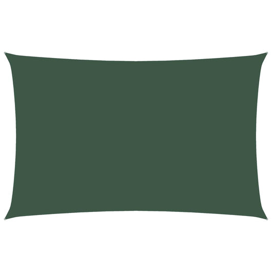 Parasole a Vela Oxford Rettangolare 2,5x5 m Verde Scuro 135484
