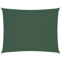 Parasole a Vela Oxford Rettangolare 3x4 m Verde Scuro
