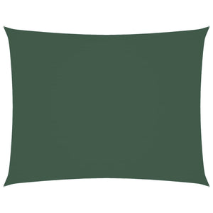 Parasole a Vela Oxford Rettangolare 3x4 m Verde Scuro