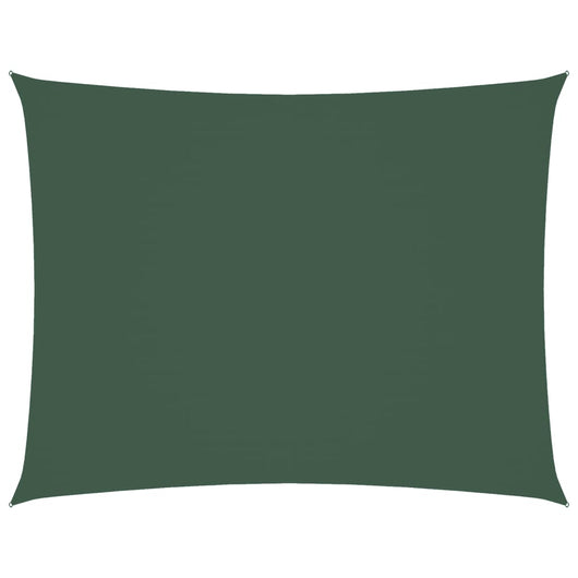 Parasole a Vela Oxford Rettangolare 3x4 m Verde Scuro