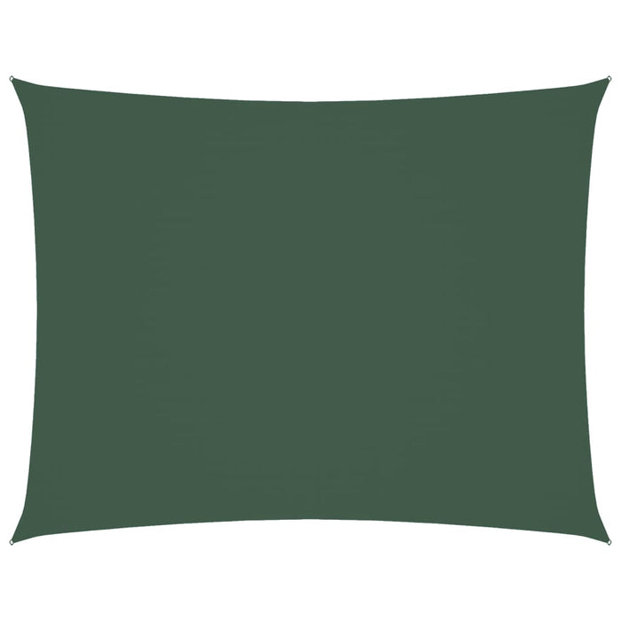 Parasole a Vela Oxford Rettangolare 3x4 m Verde Scuro
