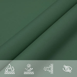 Parasole a Vela Oxford Rettangolare 3x4 m Verde Scuro