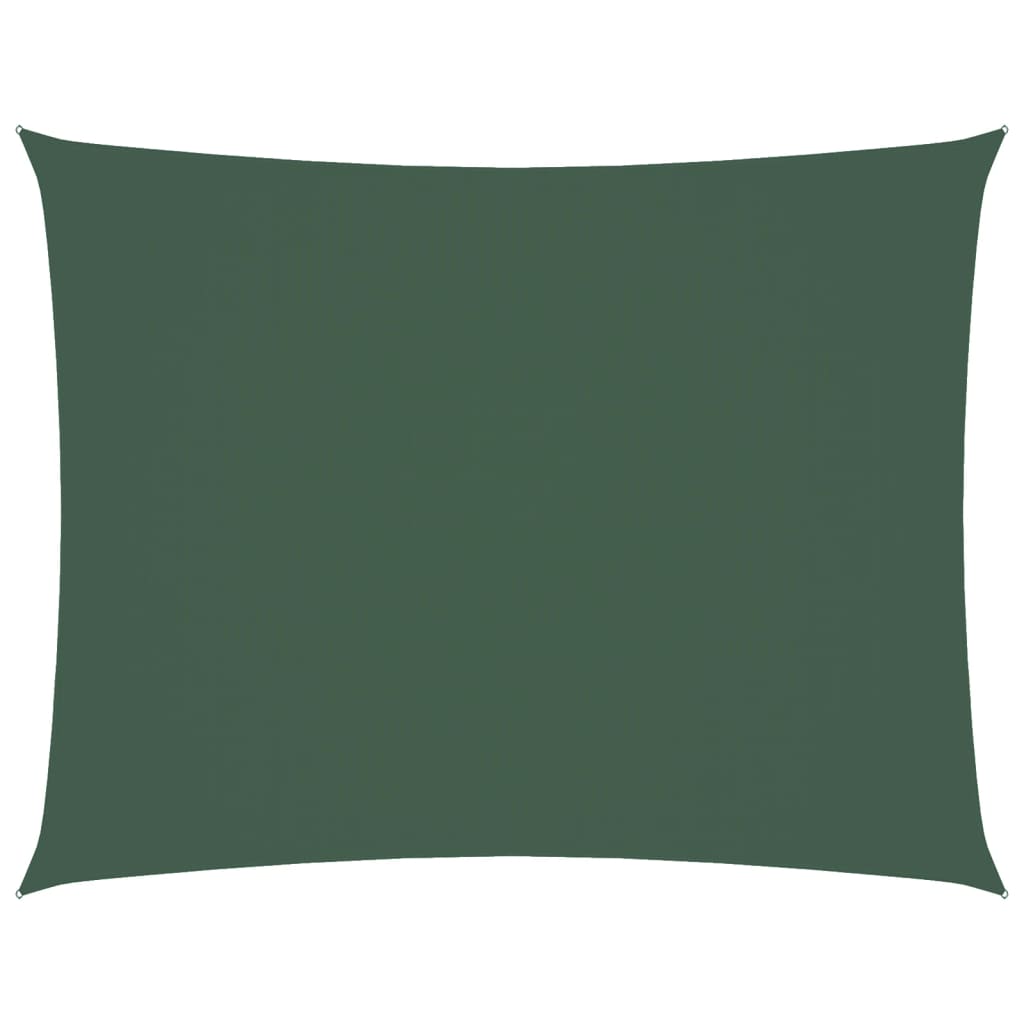 Parasole a Vela Oxford Rettangolare 3x4,5 m Verde Scuro 135486