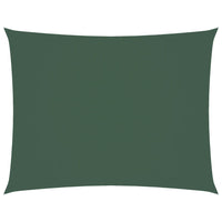 Parasole a Vela Oxford Rettangolare 3x4,5 m Verde Scuro 135486