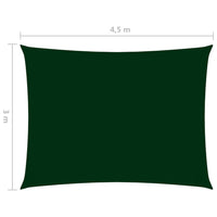 Vela parasole rettangolare in tessuto Oxford 3 x 45 m verde scuro 02_0009677