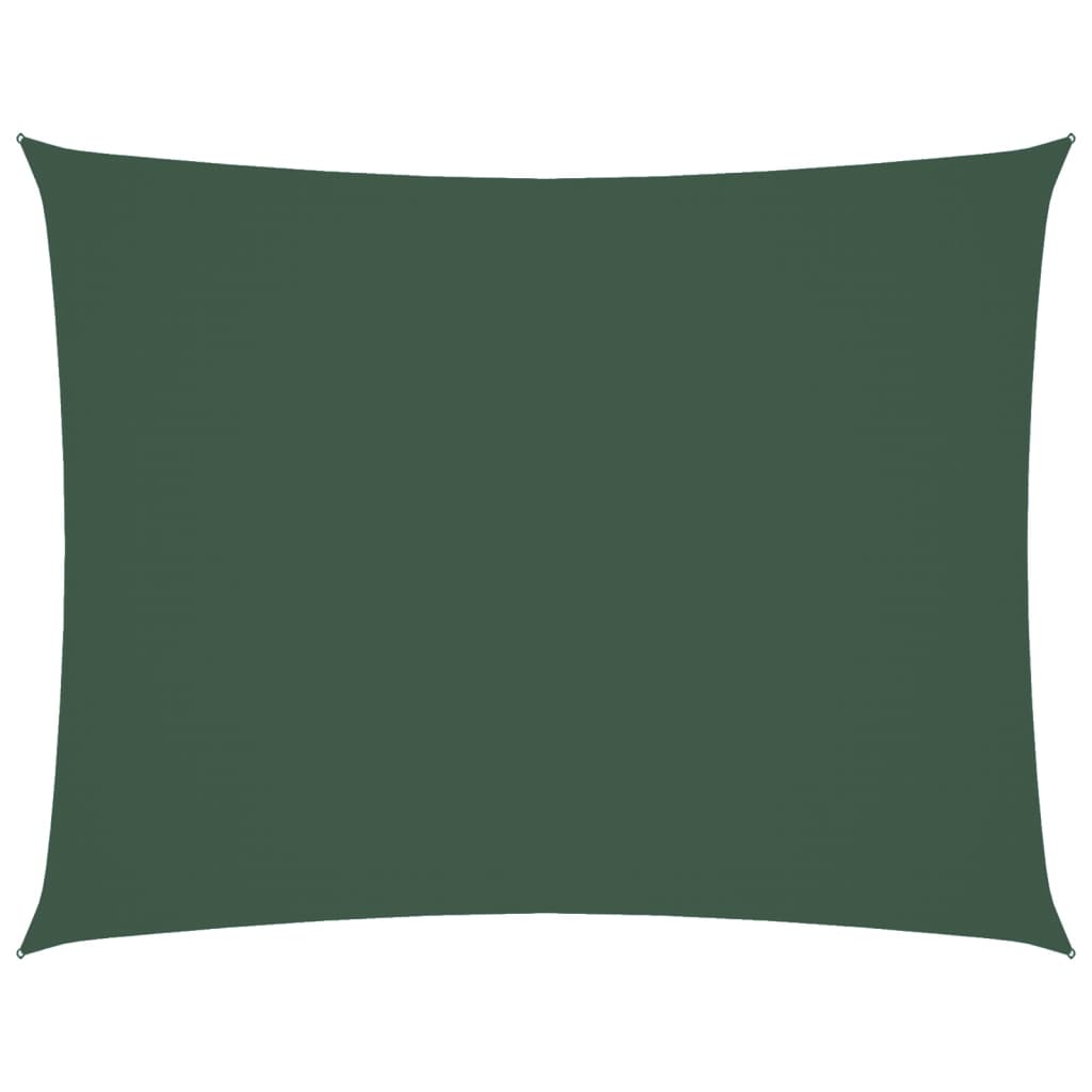 Parasole a Vela Oxford Rettangolare 3,5x4,5 m Verde Scuro cod mxl 9663