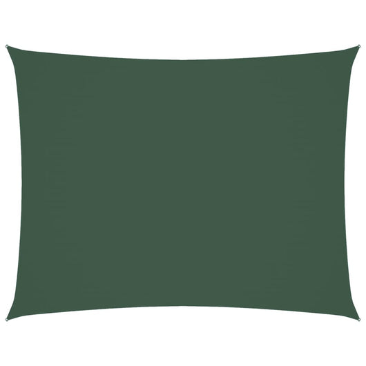 Parasole a Vela Oxford Rettangolare 3,5x4,5 m Verde Scuro 135489