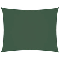 Parasole a Vela Oxford Rettangolare 3,5x5 m Verde Scuro 135490