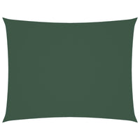 Parasole a Vela Oxford Rettangolare 6x7 m Verde Scuro