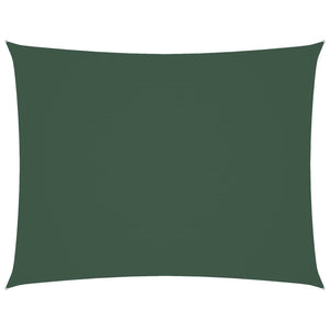 Parasole a Vela Tessuto Oxford Rettangolare 6x8 m Verde Scuro 135498