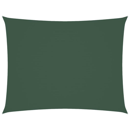 Parasole a Vela Tessuto Oxford Rettangolare 6x8 m Verde Scuro 135498