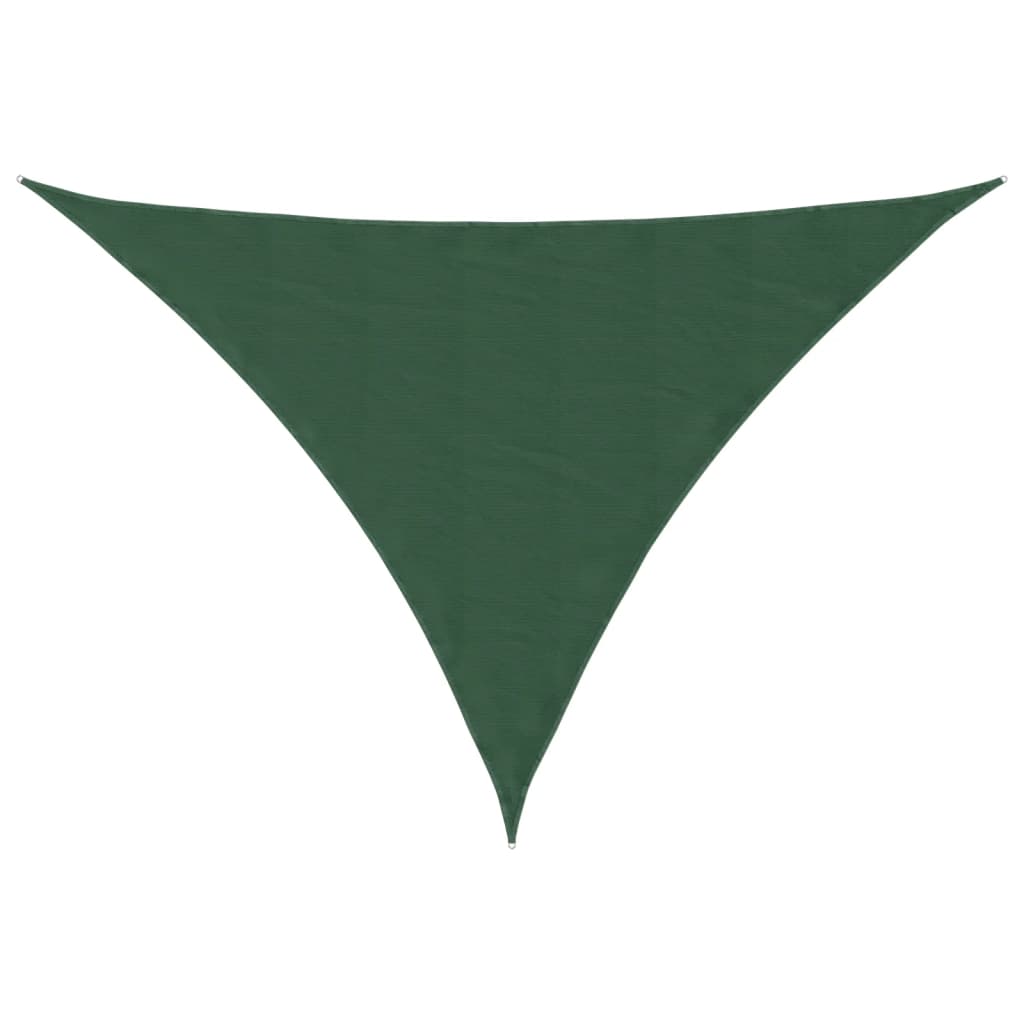 Parasole a Vela Oxford Triangolare 2,5x2,5x3,5 m Verde Scuro 135499