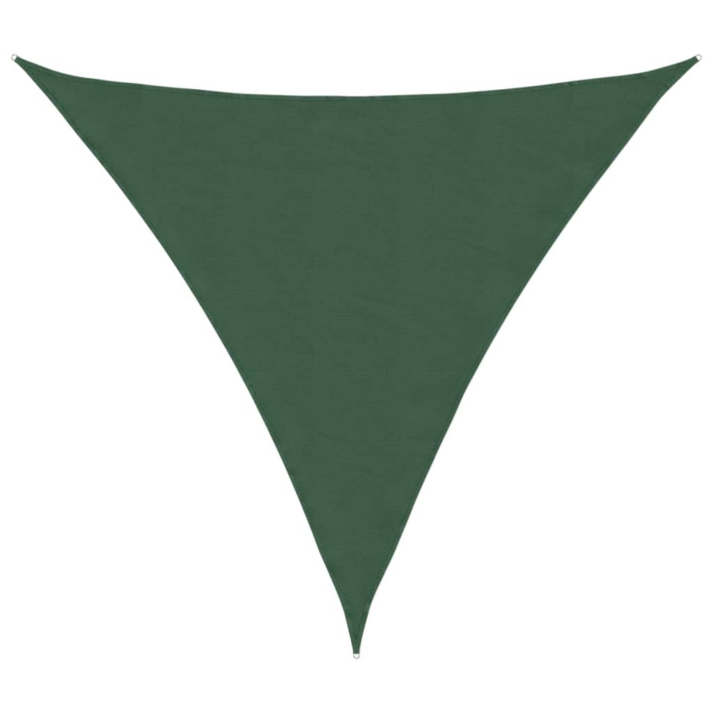 Parasole a Vela Oxford Triangolare 3x3x3 m Verde Scuro 135500