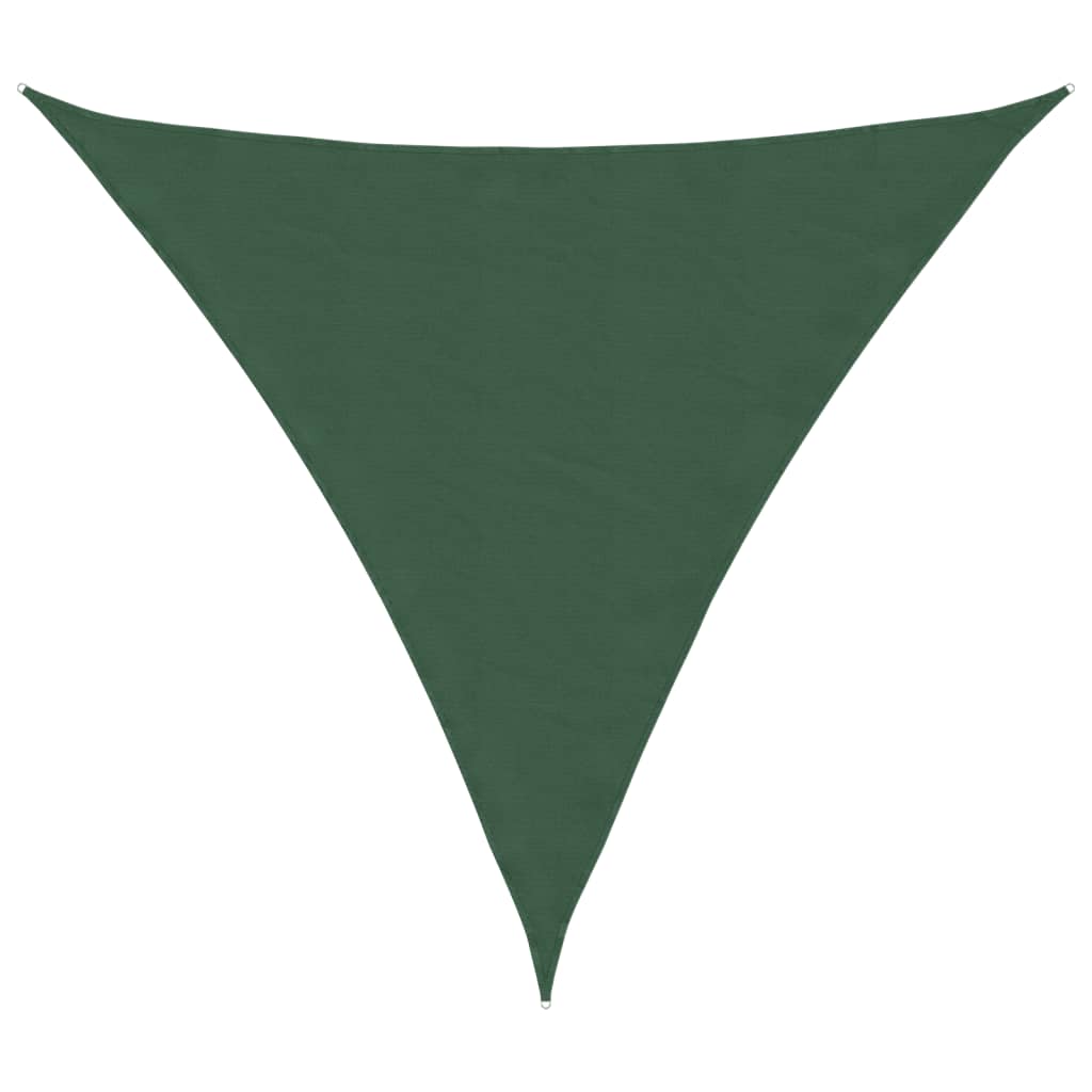 Parasole a Vela Oxford Triangolare 3,6x3,6x3,6 m Verde Scuro 135501