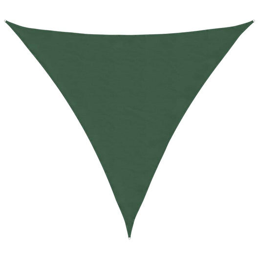 Parasole a Vela Oxford Triangolare 3,6x3,6x3,6 m Verde Scuro