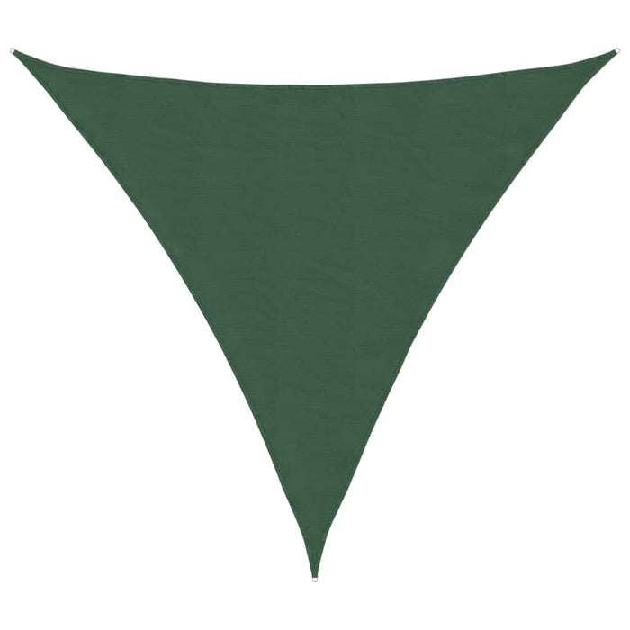 Parasole a Vela Oxford Triangolare 3,6x3,6x3,6 m Verde Scuro