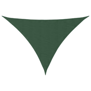 Parasole a Vela Oxford Triangolare 4x4x5,8 m Verde Scuro