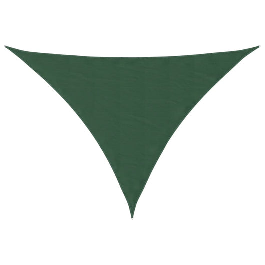 Parasole a Vela Oxford Triangolare 5x6x6 m Verde Scuro