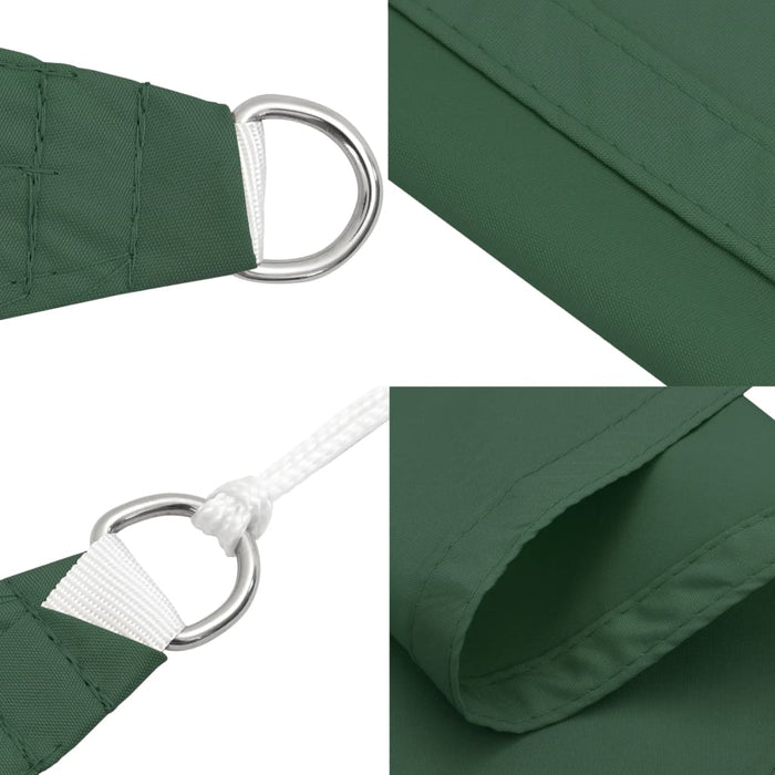 Parasole a Vela Oxford Triangolare 5x6x6 m Verde Scuro