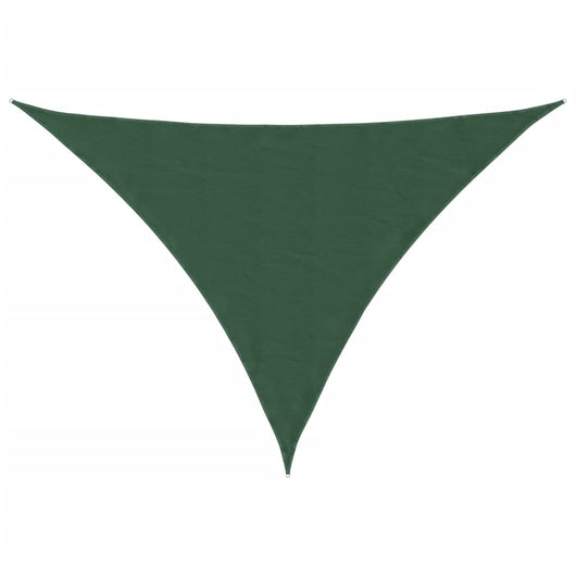Parasole a Vela Oxford Triangolare 5x5x6 m Verde Scuro