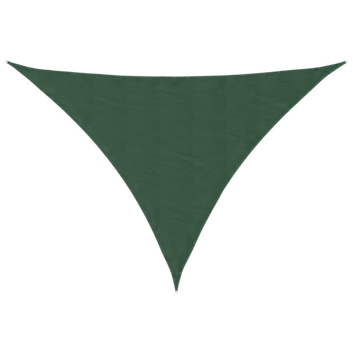 Parasole a Vela Oxford Triangolare 4x5x6,4 m Verde Scuro