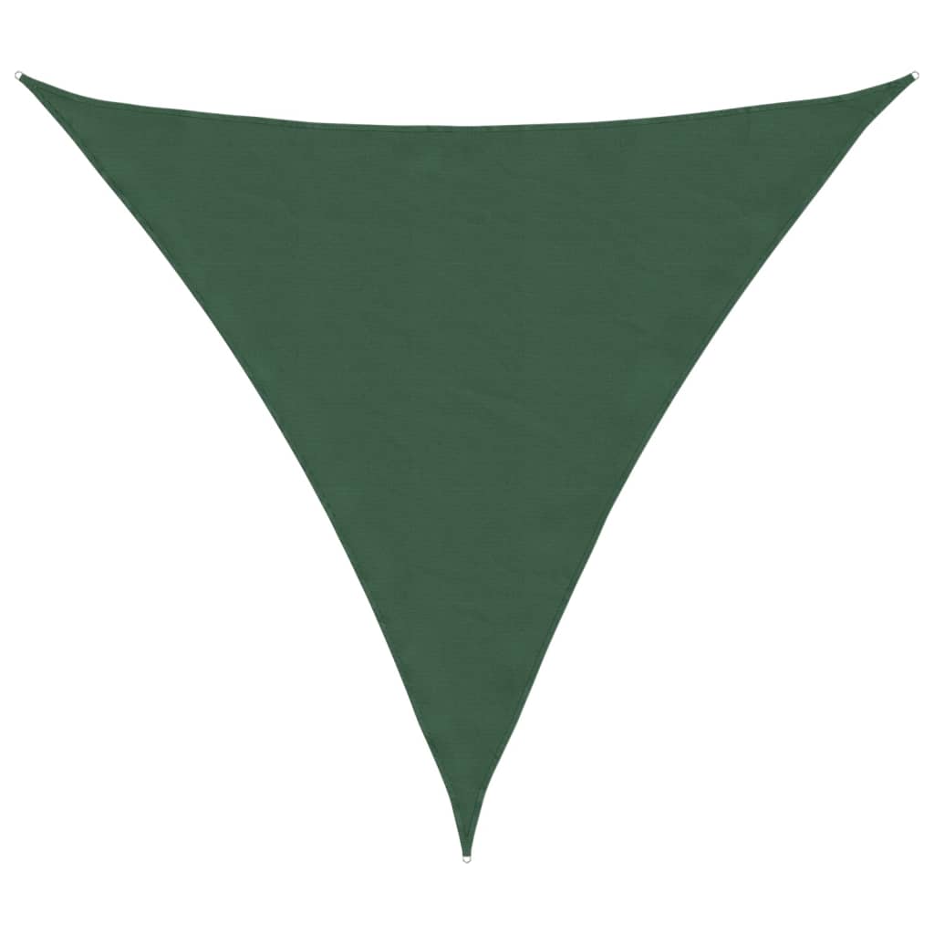 Parasole a Vela Tessuto Oxford Triangolare 6x6x6m Verde Scuro 135515