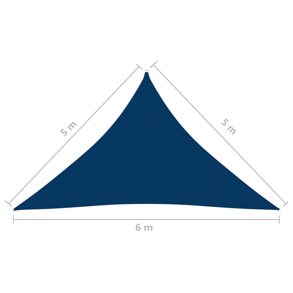 Vela ombreggiante triangolare in tessuto Oxford 5 x 5 x 6 m blu 02_0009914