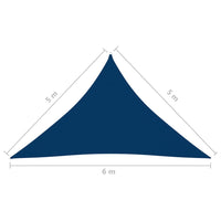 Vela ombreggiante triangolare in tessuto Oxford 5 x 5 x 6 m blu 02_0009914