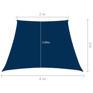 Parasole a Vela in Tela Oxford a Trapezio 2/4x3 m Blu 135571