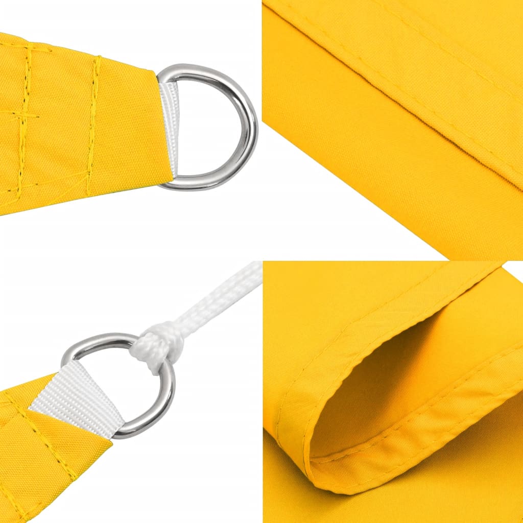 Parasole a Vela Oxford Triangolare 4x4x4 m Giallo 135616