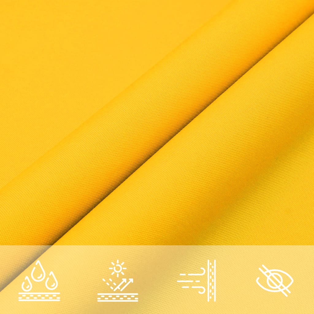 Parasole a Vela in Tessuto Oxford Triangolare 6x6x6 m Giallo 135625