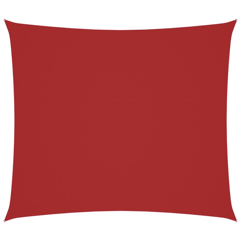 Parasole a Vela Tessuto Oxford Rettangolare 2x2,5 m Rosso 135639