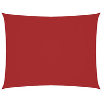 vidaXL Parasole a Vela Oxford Rettangolare 2x3,5 m Rosso