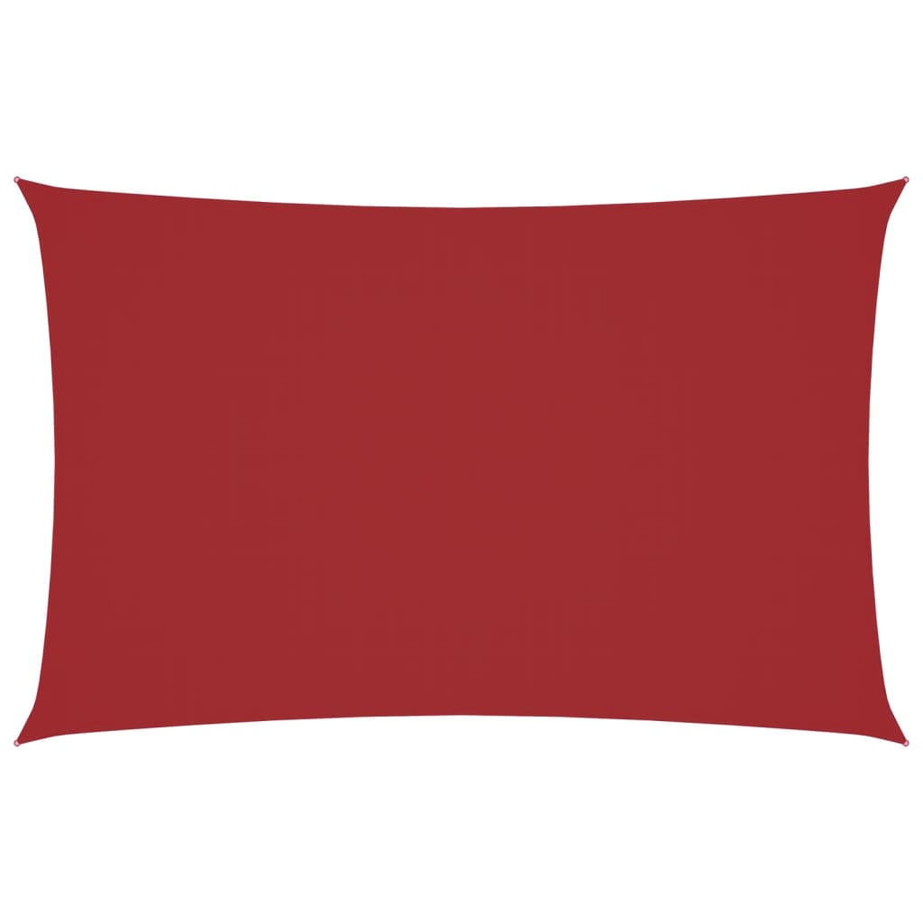 Parasole a Vela Oxford Rettangolare 2x5 m Rosso 135644