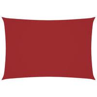 Parasole a Vela Oxford Rettangolare 3x5 m Rosso 135652