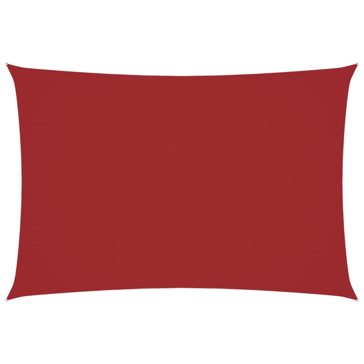 Parasole a Vela Oxford Rettangolare 3x5 m Rosso 135652