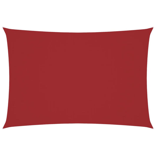 Parasole a Vela Oxford Rettangolare 3x6 m Rosso 135653