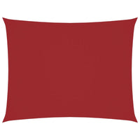 Parasole a Vela Oxford Rettangolare 4x5 m Rosso 135656
