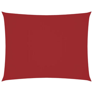 Parasole a Vela Oxford Rettangolare 4x5 m Rosso 135656