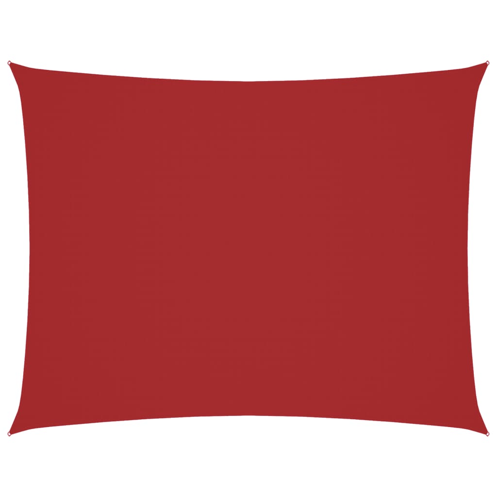 Parasole a Vela in Oxford Rettangolare 4x6 m Rosso 135657