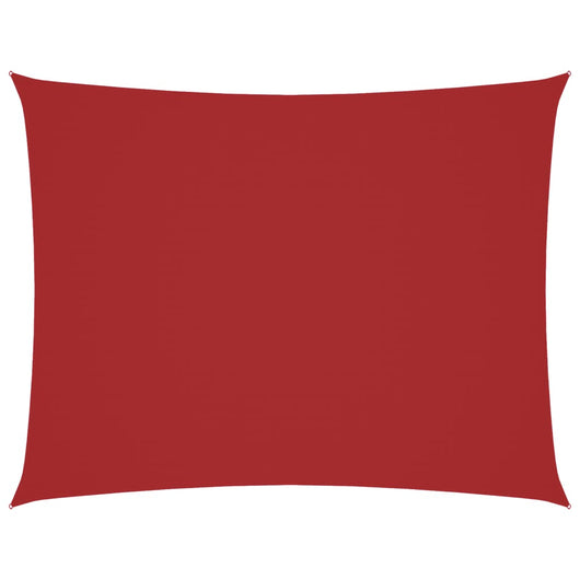 Parasole a Vela in Oxford Rettangolare 4x6 m Rosso 135657