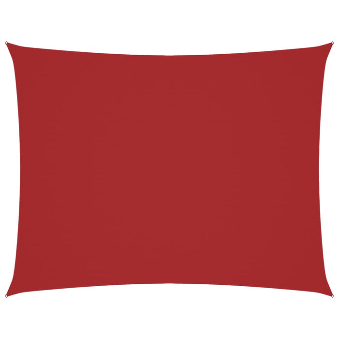 Parasole a Vela in Oxford Rettangolare 4x6 m Rosso 135657