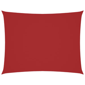 Parasole a Vela in Oxford Rettangolare 4x6 m Rosso