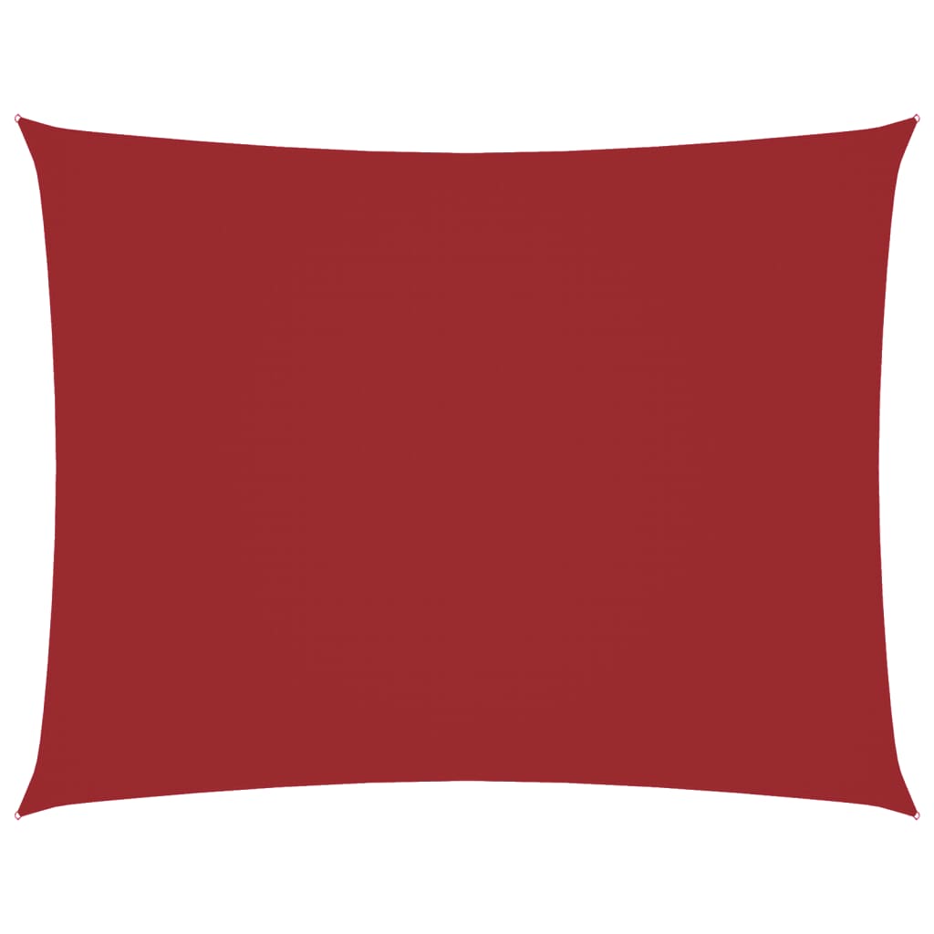 Parasole a Vela Oxford Rettangolare 5x6 m Rosso 135659