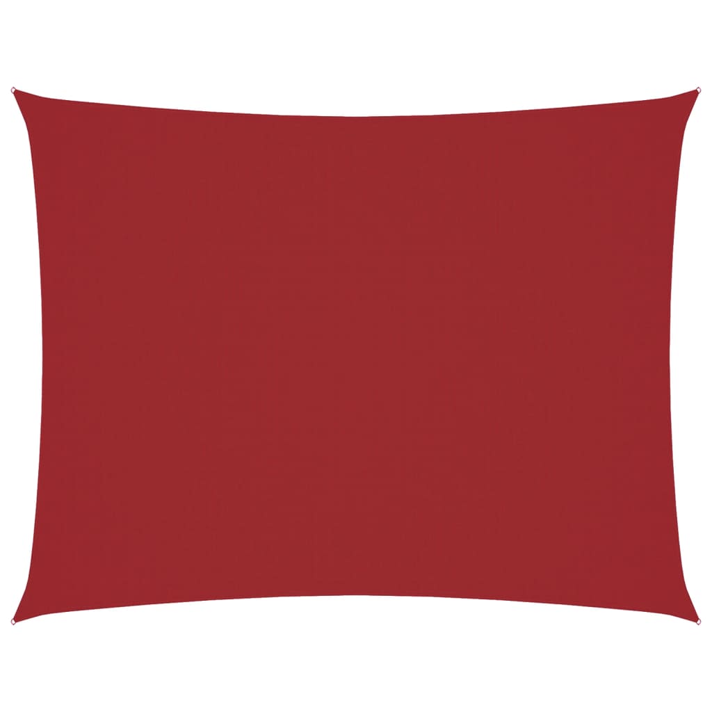 Parasole a Vela Oxford Rettangolare 6x7 m Rosso 135662