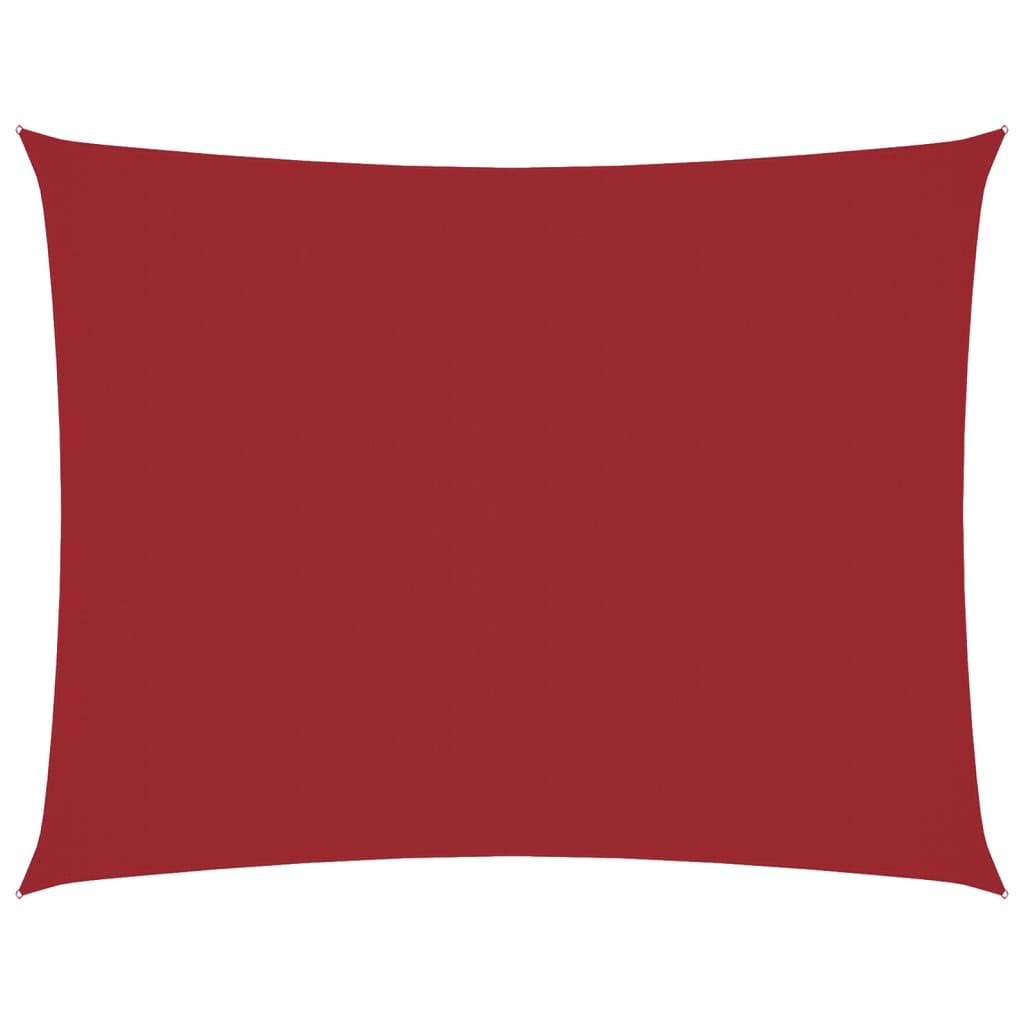 Parasole a Vela Oxford Rettangolare 6x8 m Rosso 135663