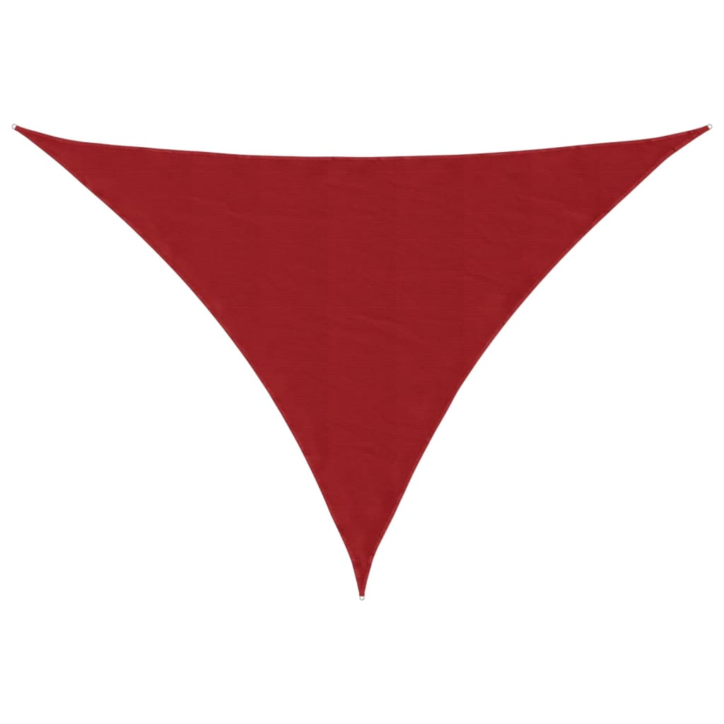 Parasole a Vela Oxford Triangolare 2,5x2,5x3,5 m Rosso 135664