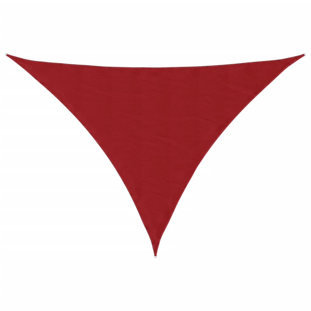 Parasole a Vela Oxford Triangolare 3,5x3,5x4,9 m Rosso